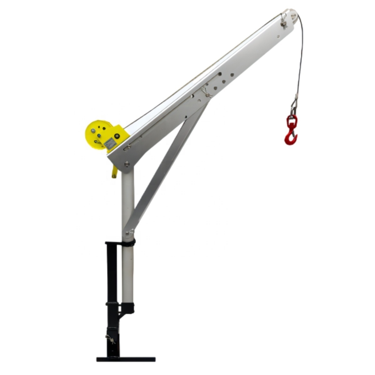 Folding boom small portable telescopic mobile crane pickup truck crane with hand/electric Winch