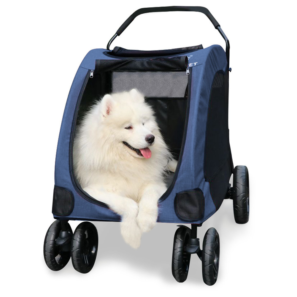 Large Pet Trolley Senior Dog Stroller Giant Injured and Sick Dog Oversized Stroller Foldable