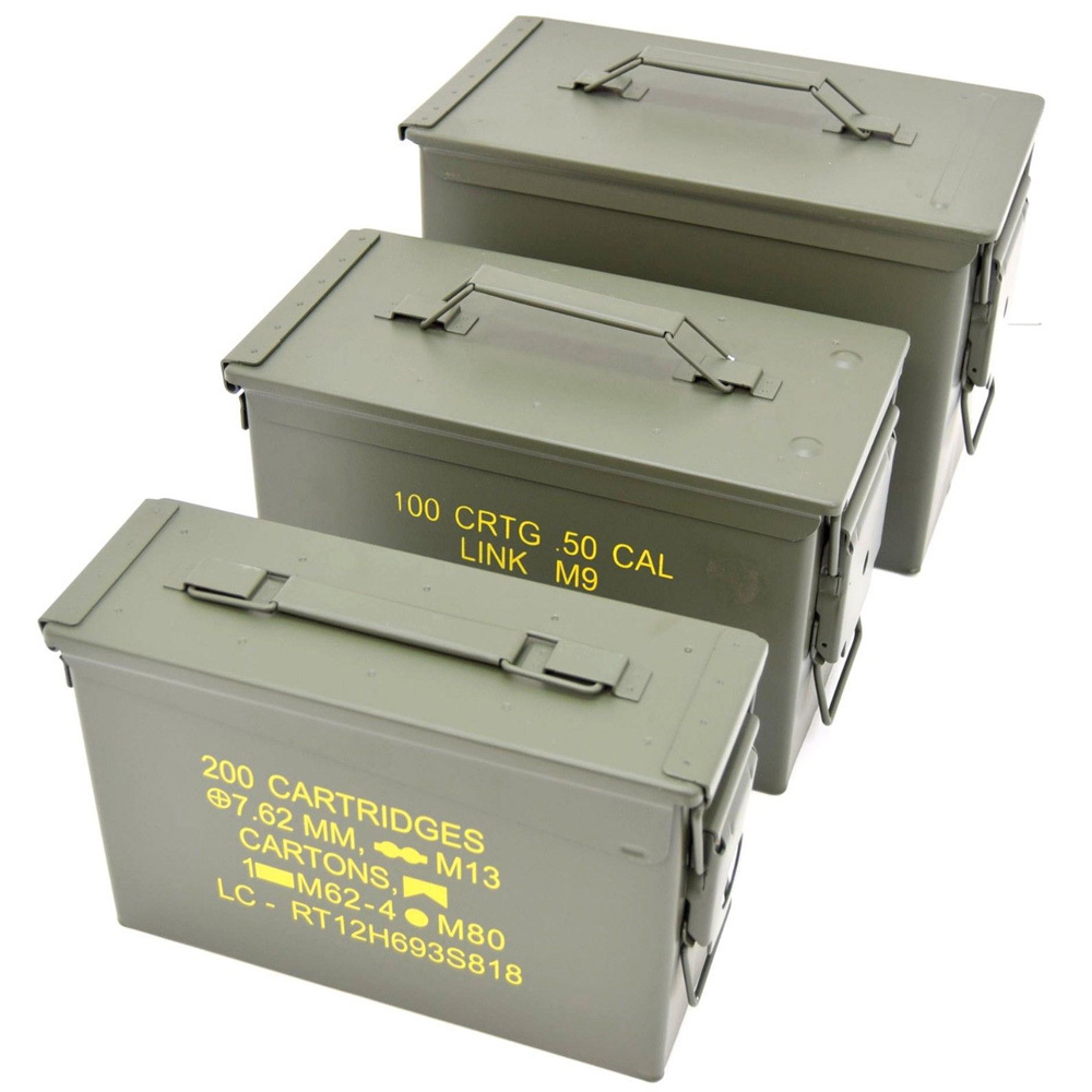 Ammo Box Mil-Spec Steel Ammo Can Waterproof Ammunition Storage Box