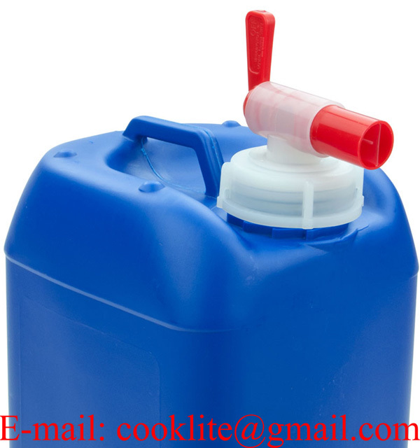 10 Liter Drum Tap In Lid DIN51 PE Plastic Kitchen Container Bottle Water Tap Faucet in Screw Cap