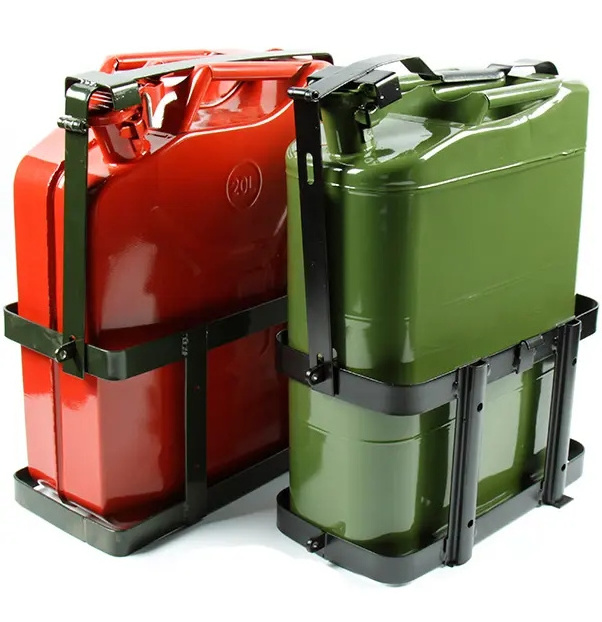 Jerry Can Wall Mount Holder Metal Bracket 10/20L Carrier Fuel Petrol Diesel Anti Siphon Theft Off-road Camping Caravan