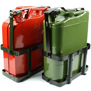 Jerry Can Wall Mount Holder Metal Bracket 10/20L Carrier Fuel Petrol Diesel Anti Siphon Theft Off-road Camping Caravan