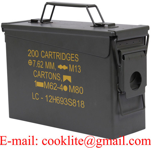 Ammo Box Mil-Spec Steel Ammo Can Waterproof Ammunition Storage Box