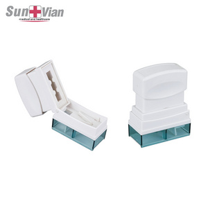 Pill box with stainless steel blade pill cutter tablet cutter