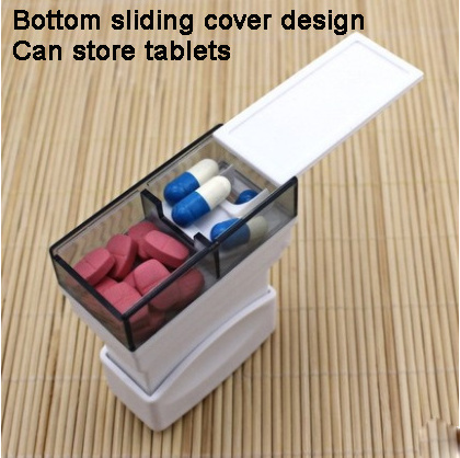 Pill box with stainless steel blade pill cutter tablet cutter