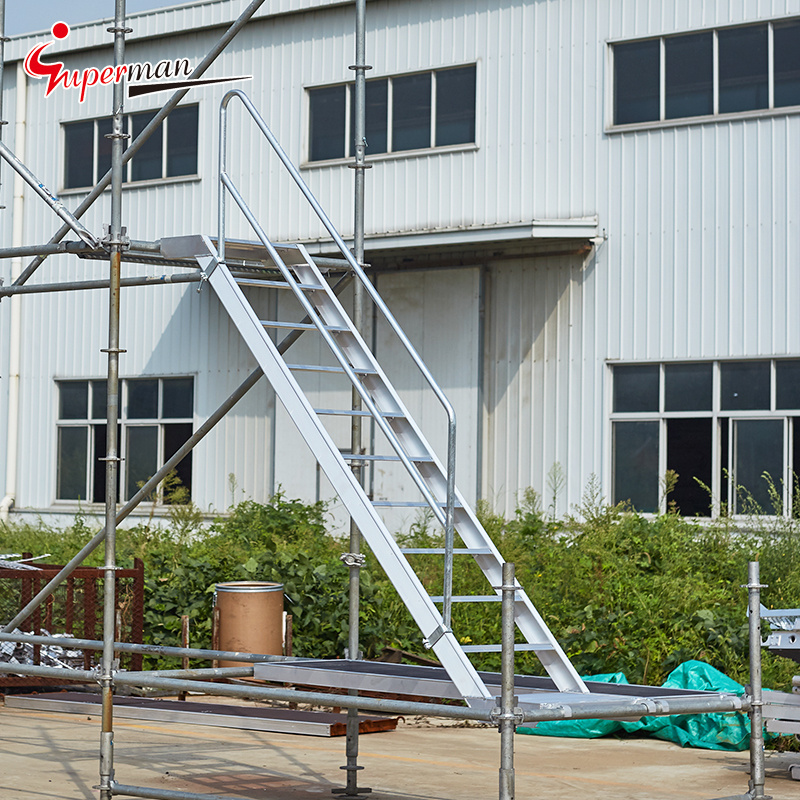 Professional custom folding Aluminum alloy ladders long aluminum stairs mobile platform ladder