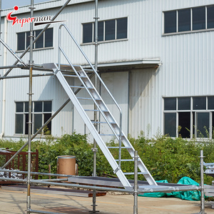 Professional custom folding Aluminum alloy ladders long aluminum stairs mobile platform ladder