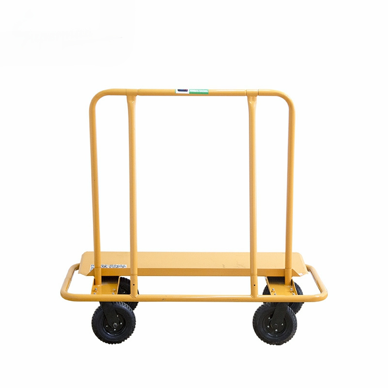 Four Wheels Stainless steel industrial heavy duty Truck Trolley Platform Hand Cart Drywall cart