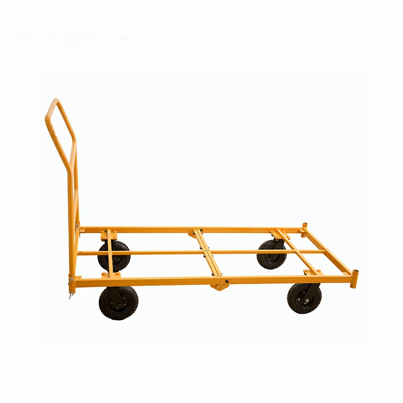 Four Wheels Stainless steel industrial heavy duty Truck Trolley Platform Hand Cart Drywall cart