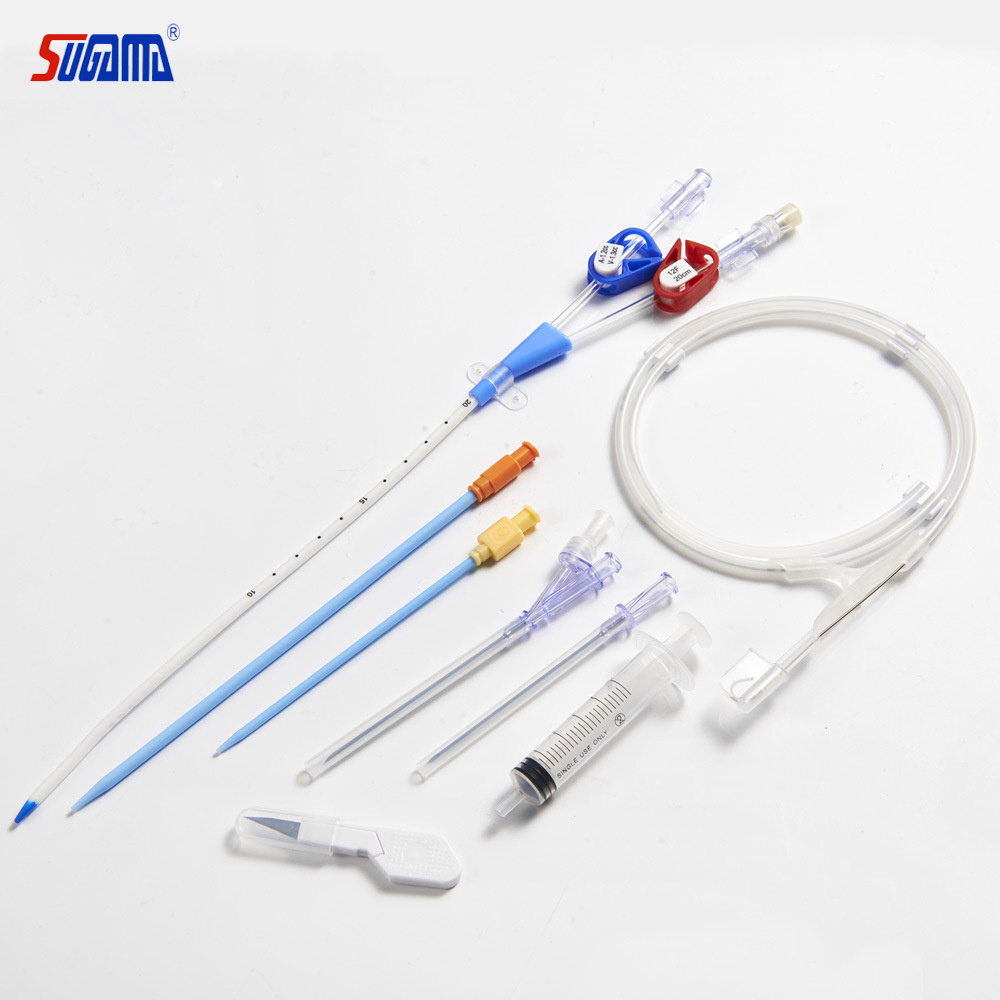 permanent dialysis double lumen catheter kit dialysis plastic catheter 18 fr