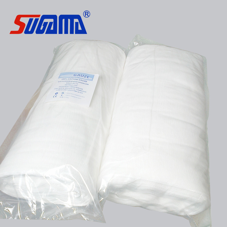 100% cotton absorbent medical sterilization surgical gauze bandage gauze roll