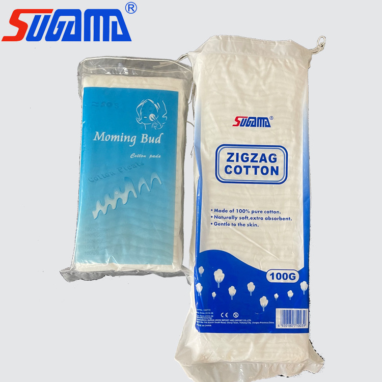 Chinese manufacturers medical absorbent zigzag 100% cotton wool 500g zig zag roll