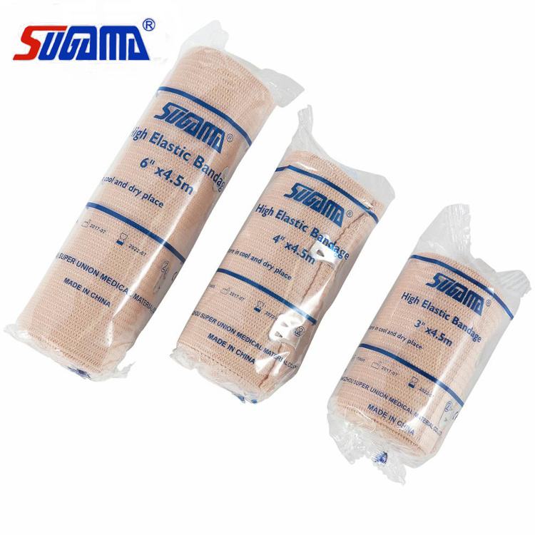 CE approved skin color high elastic bandage with clips