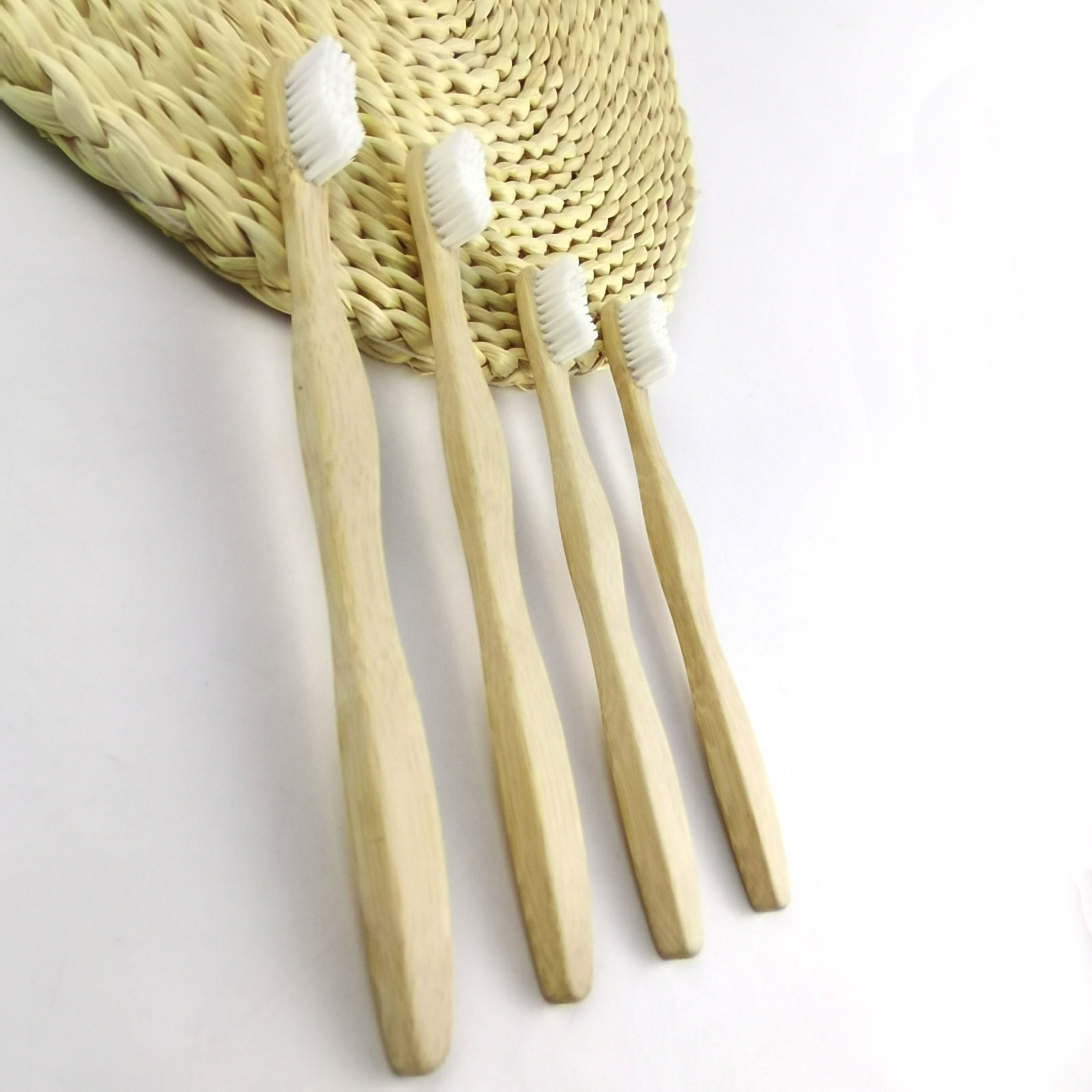 adult small cone-shaped bamboo toothbrush