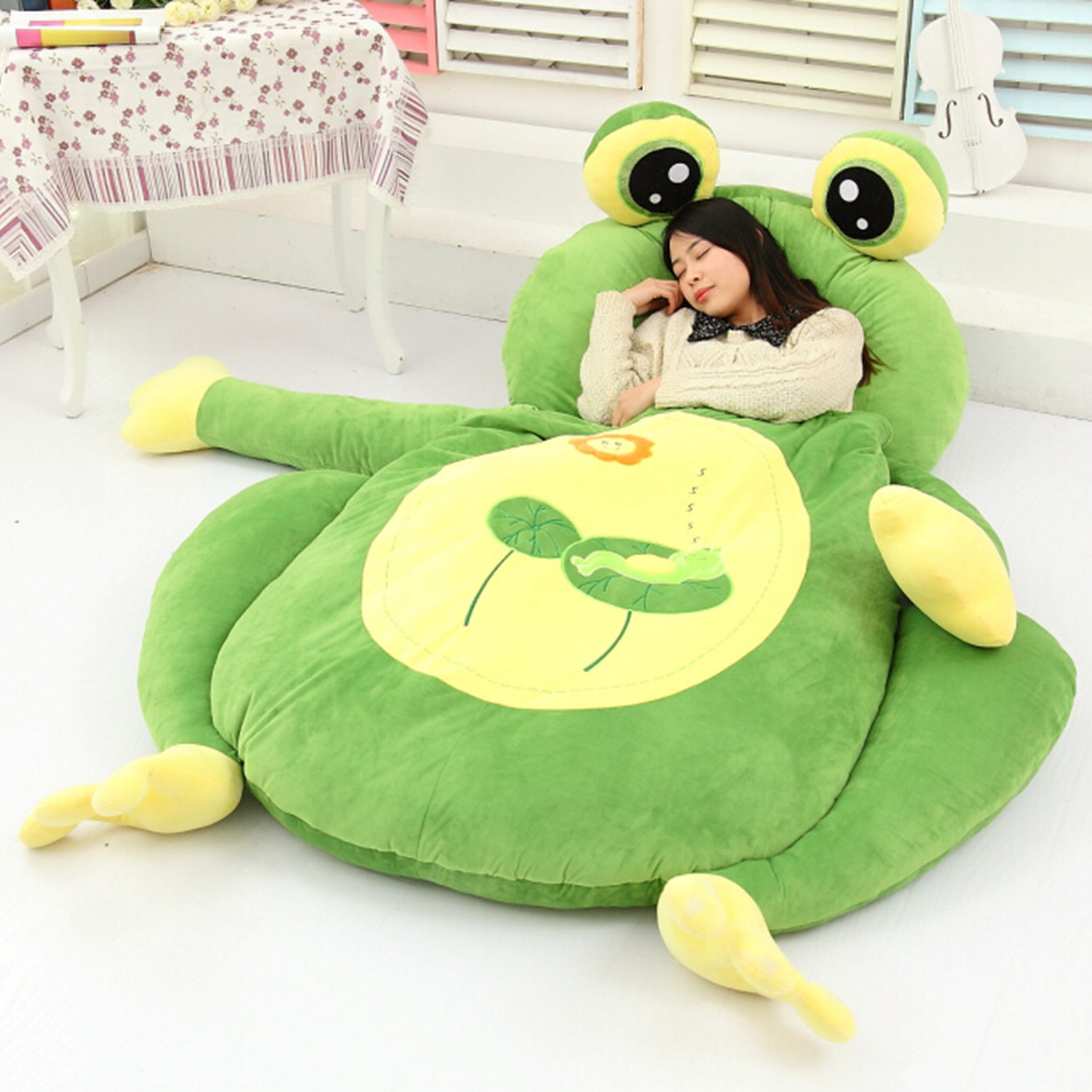 New large creative cartoon cute comfortable mattress plush bed stuffed animals for sale