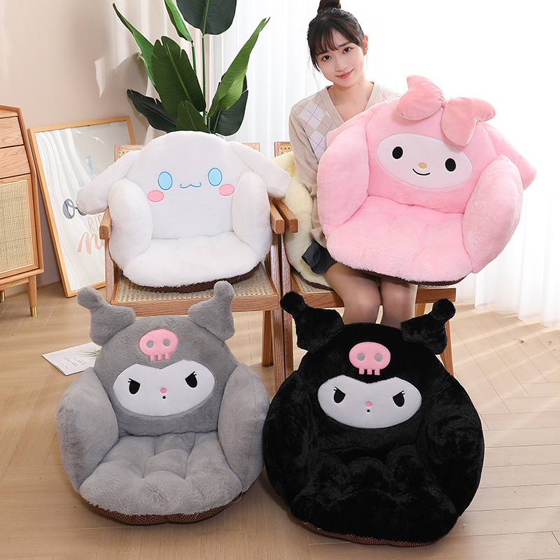 Sanrio Stuffed Animal Winter Plush Seater Kuromi My Melody Plush Figure Seat Soft Wholesale Sanrio Plush Sofa