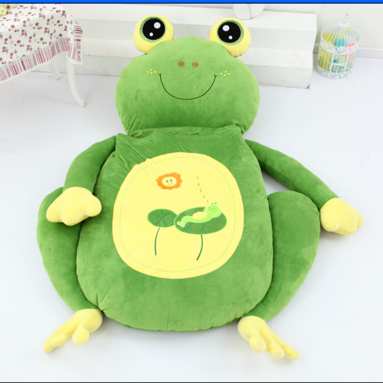 New large creative cartoon cute comfortable mattress plush bed stuffed animals for sale