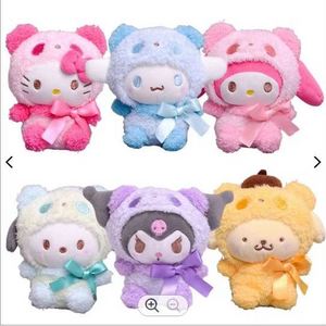 10cm Sanrio Kuromi Kt Cat Pc Dog Keychain Anime Plush Figure Pendant Accessories My Melody Cute Animals Toys