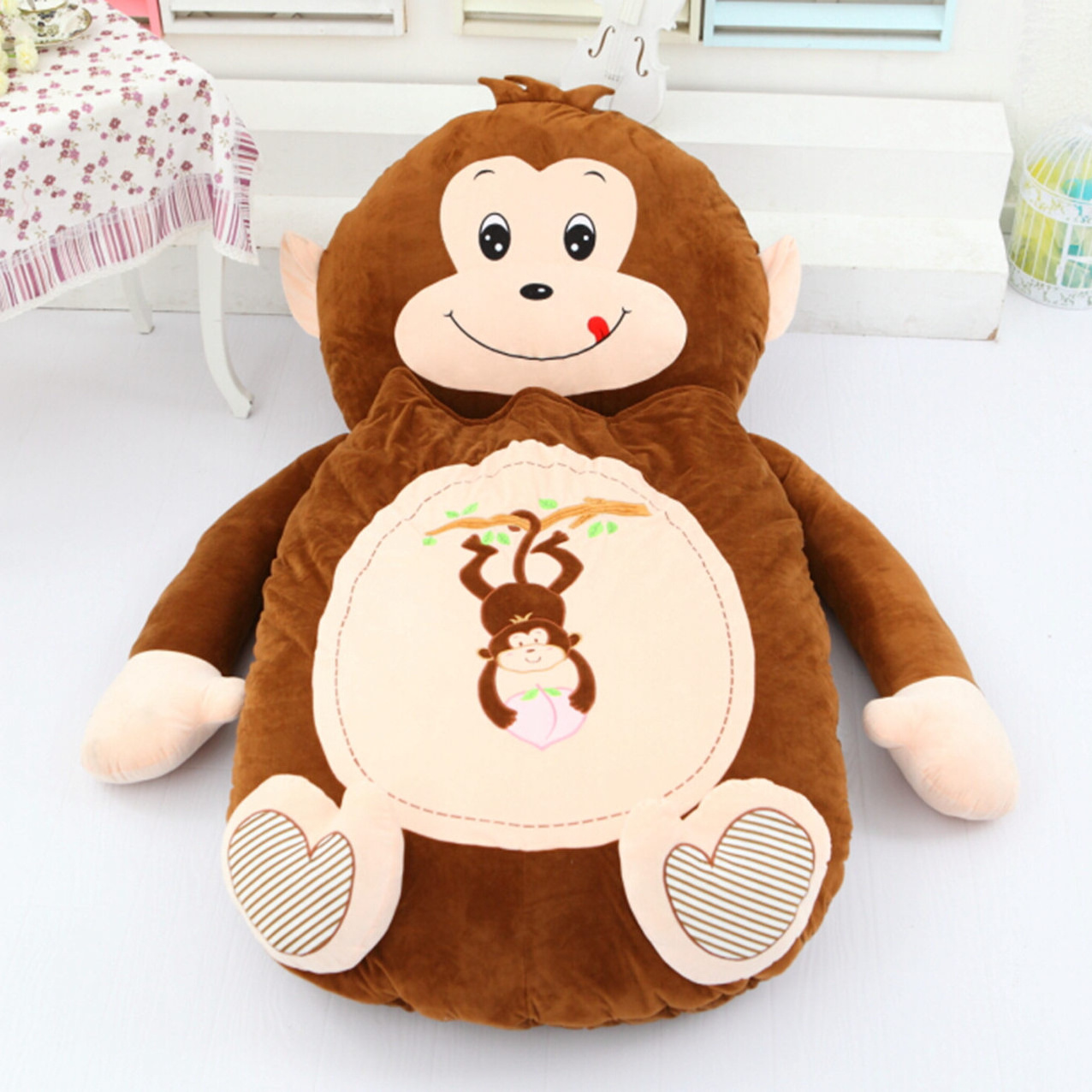 baby plushie custom animal shape bed stuffed teddy bear plush soft animal toys bed for kids or adults