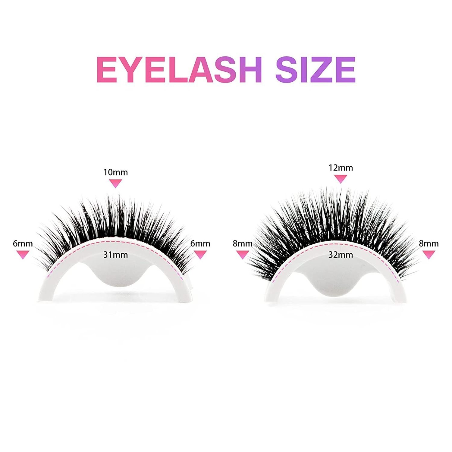 Reusable Self-Adhesive Eyelashes Without Glue, Glue Free Self Adhesive False Lashes Self Stick Fake Eye Lashes