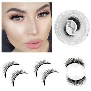 Reusable Self-Adhesive Eyelashes Without Glue, Glue Free Self Adhesive False Lashes Self Stick Fake Eye Lashes