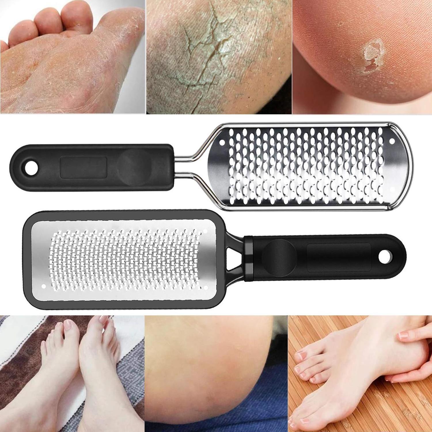 Stainless Steel Pedicure Foot File Scraper for Dead Skin, Callus, Cracked Heels, Hard Skin Remover