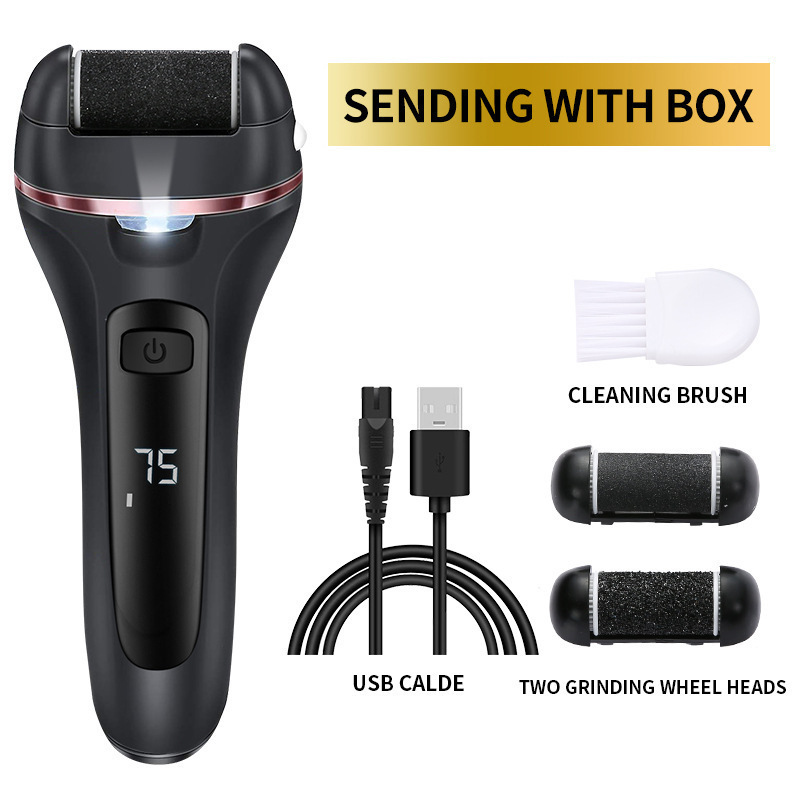 Electric Foot Callus Remover-Rechargeable Portable Electronic Foot File for Feet,Heel Shaver for Cracked Heels,Pedicure Tool Kit