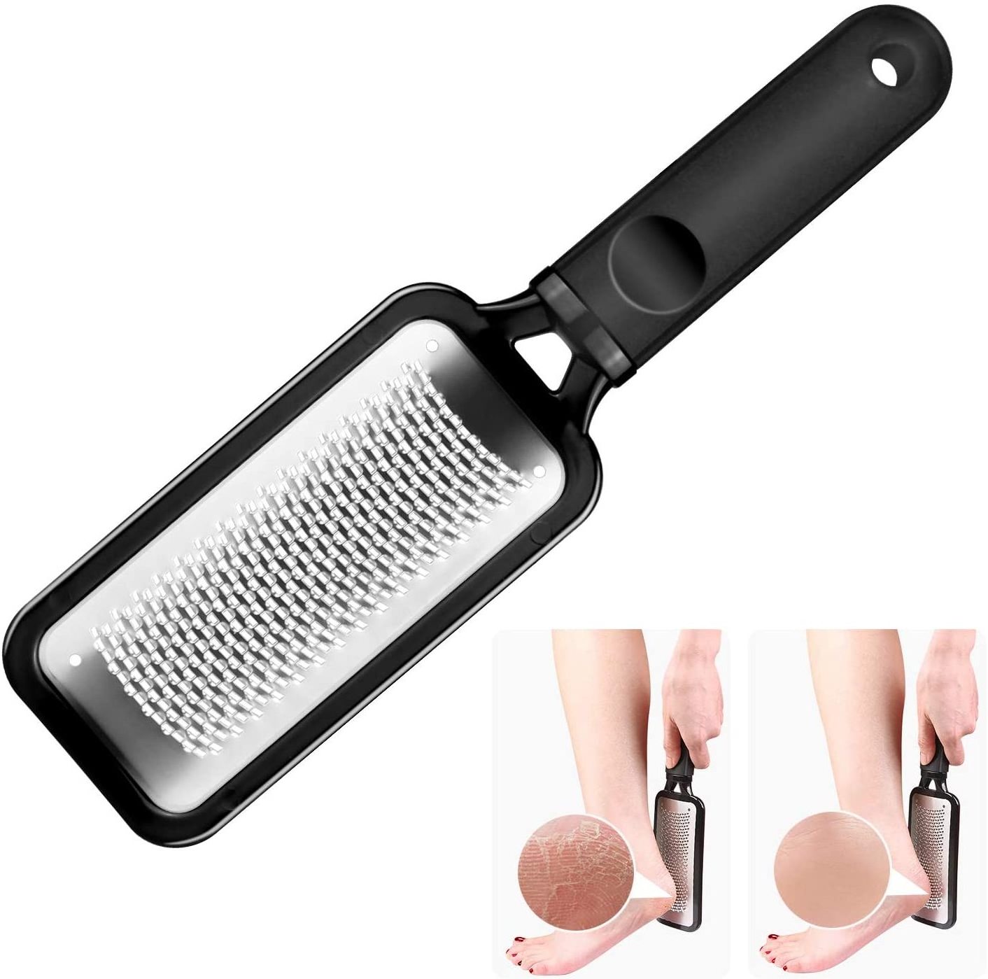 Pedicure Stainless Steel Colossal foot Rasp File Dead Skin Remover for Feet,Pedicure Tools Washable and Reusable