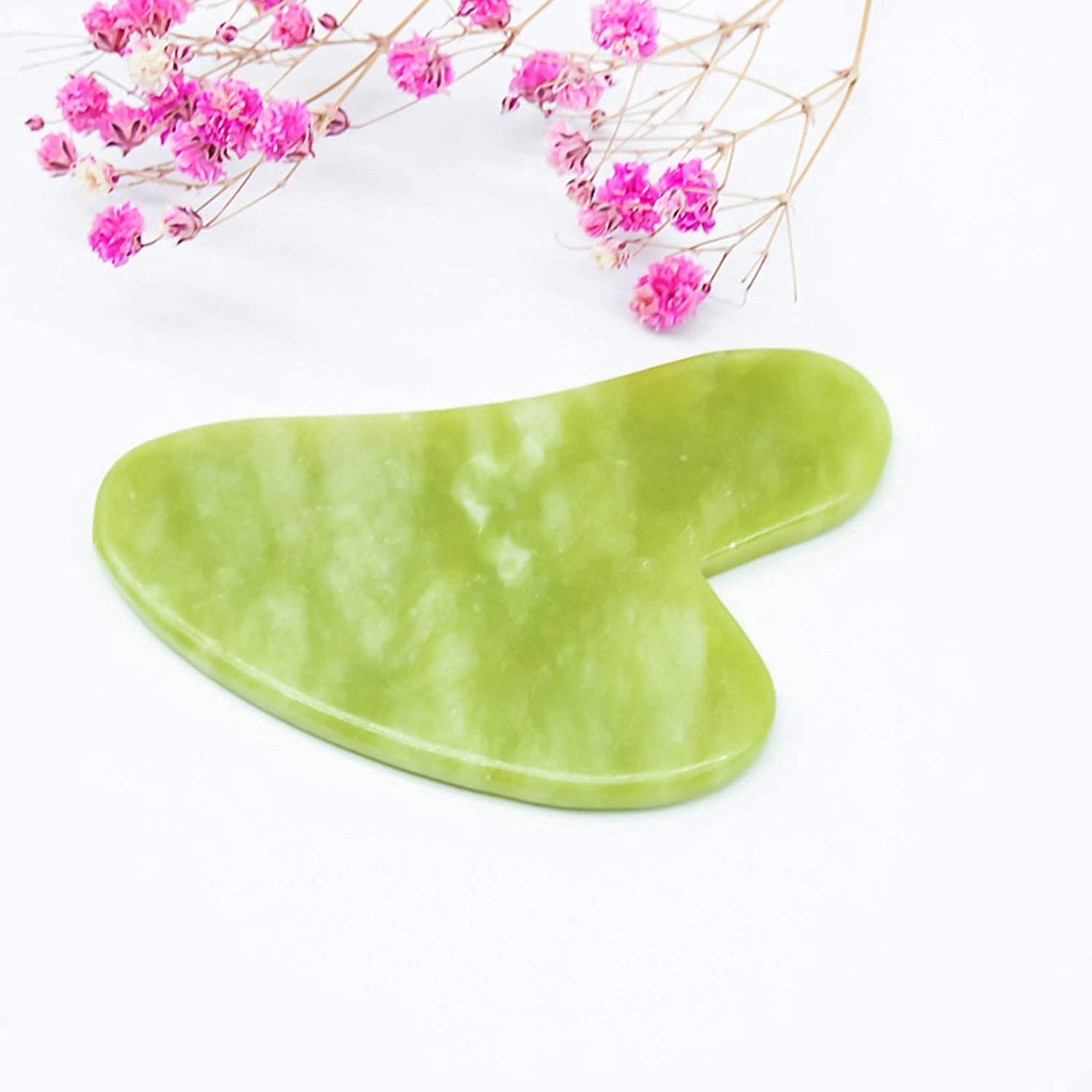 heart shape Green jade guasha 100% natural jade aventurine guasha Gua Sha Guasha Board green Jade Stone Scraping Massage Tool