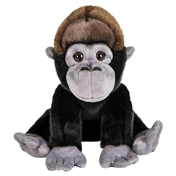 Lifelike 12'' plush stuffed animal gorilla toy