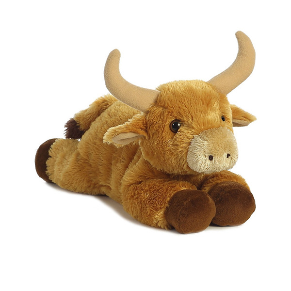 Factory direct sale custom brown stuffed plush toy bull