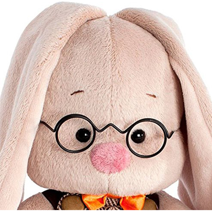 Wholesale High Quality Long Ear Plush Stuffed Rabbit Toy With Glasses