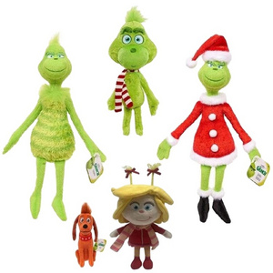 Factory Wholesale Stuffed Toy Cheap Price 12" Christmas Green Monster Doll Maker Elf Kids Funny New Year Gifts Grinch Plush