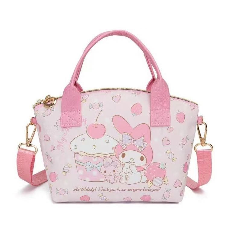 Best Selling Wholesale Cartoon Sanrio Kids Leather Kuromi KT Cosmetic Crossbody Bag Shoulder Handbag Kids Small Bag For Child