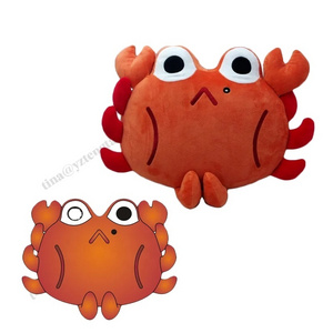 Customized size red stuffed animal soft plush crab toys Soft Hand Washable Stuffed Plush Crab