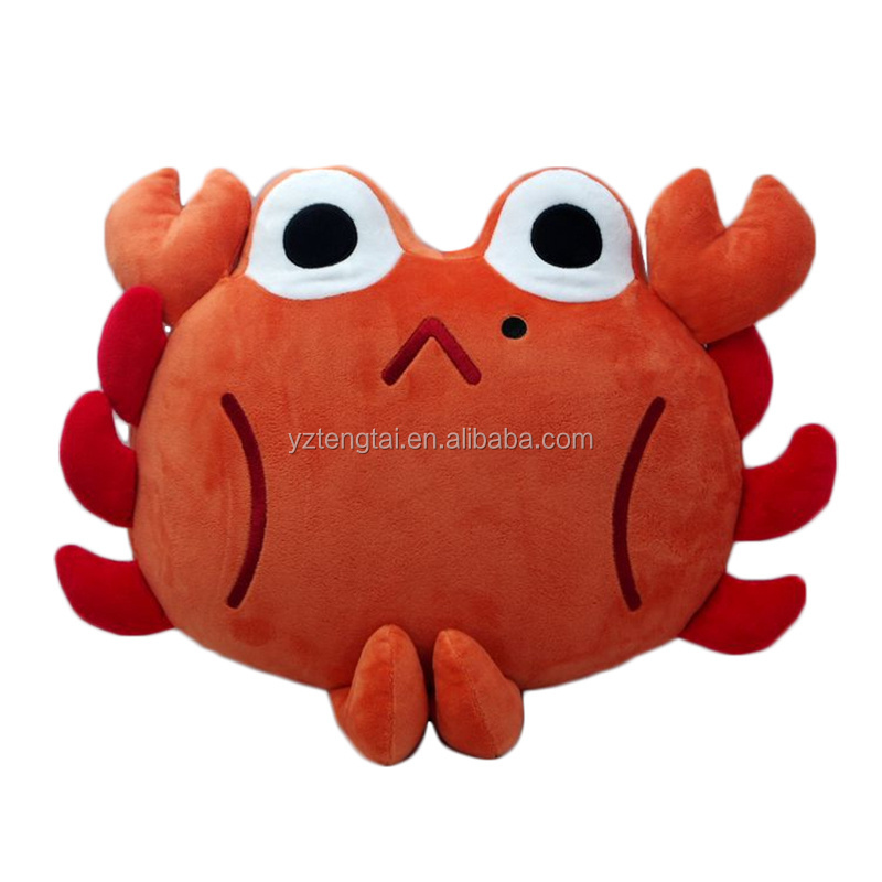 Customized size red stuffed animal soft plush crab toys Soft Hand Washable Stuffed Plush Crab