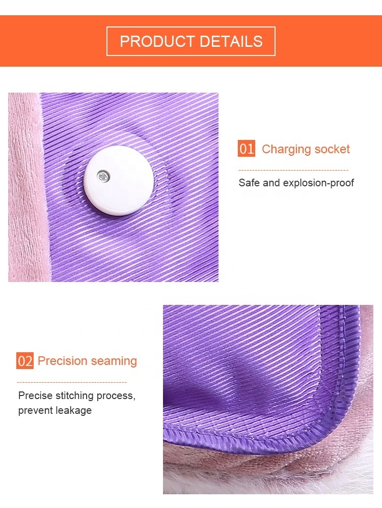 electric water heater bag rechargeable hot water bag electric hot water bottle with cover