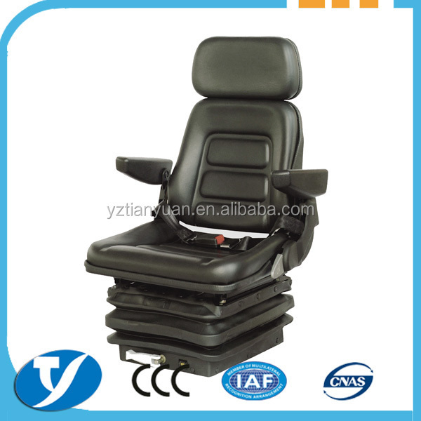 Forklift Truck Driver Seat with air spring, Black PVC Leather forklift Seat TY-A11