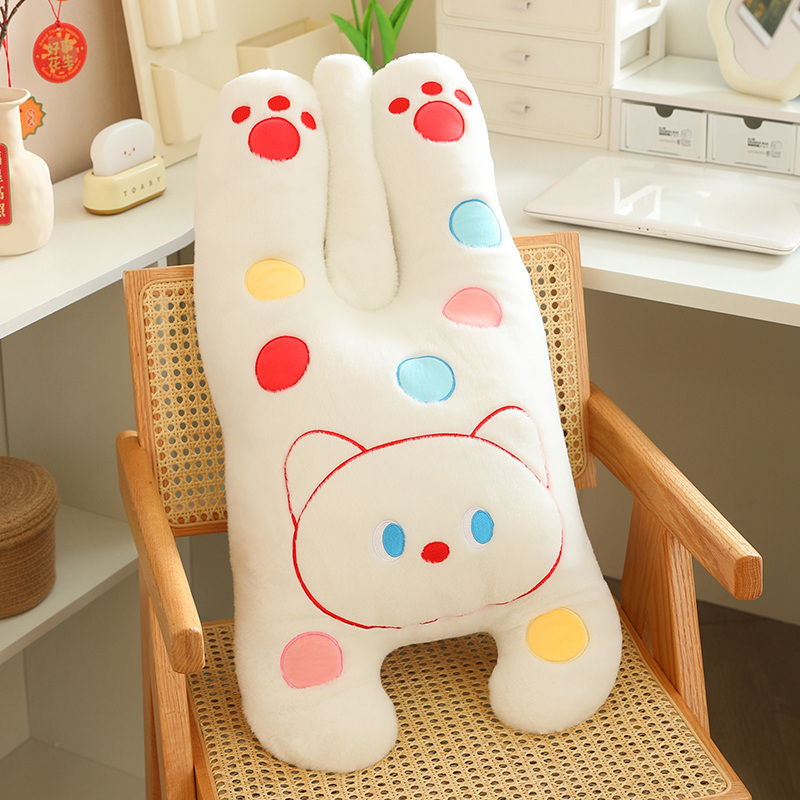 Stuffed color dot cat serious pillow cute animal toys for kids