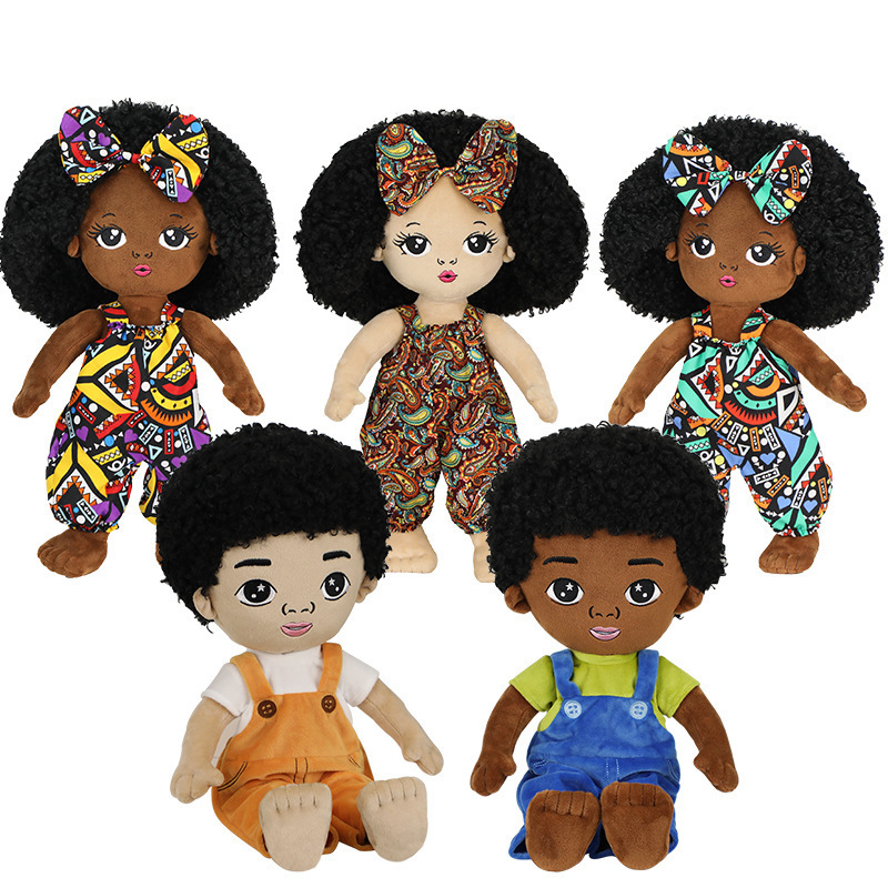 Personalized African Doll Custom Plush Black Doll