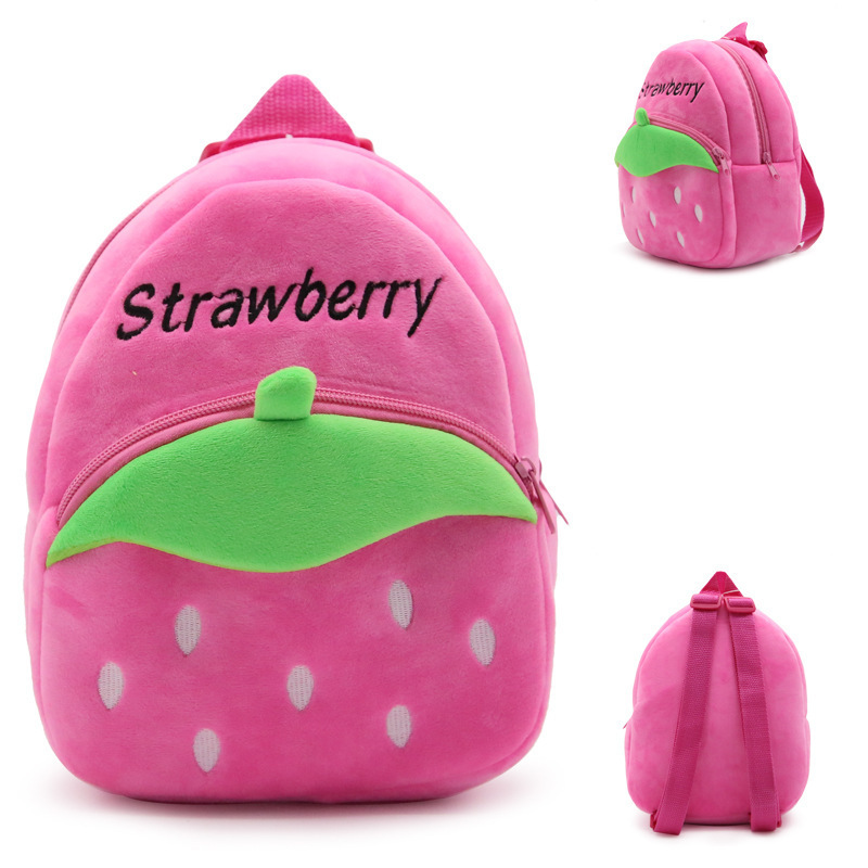 Cute Owl Strawberry Rabbit Elephant Plush Toys Custom Plush Backpack