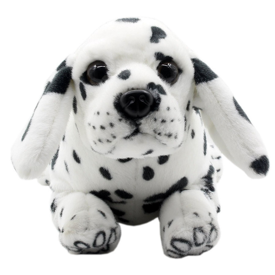 Creative Real Life Animal Dalmatian Plush Stuffed Dog Soft Dog with Dot