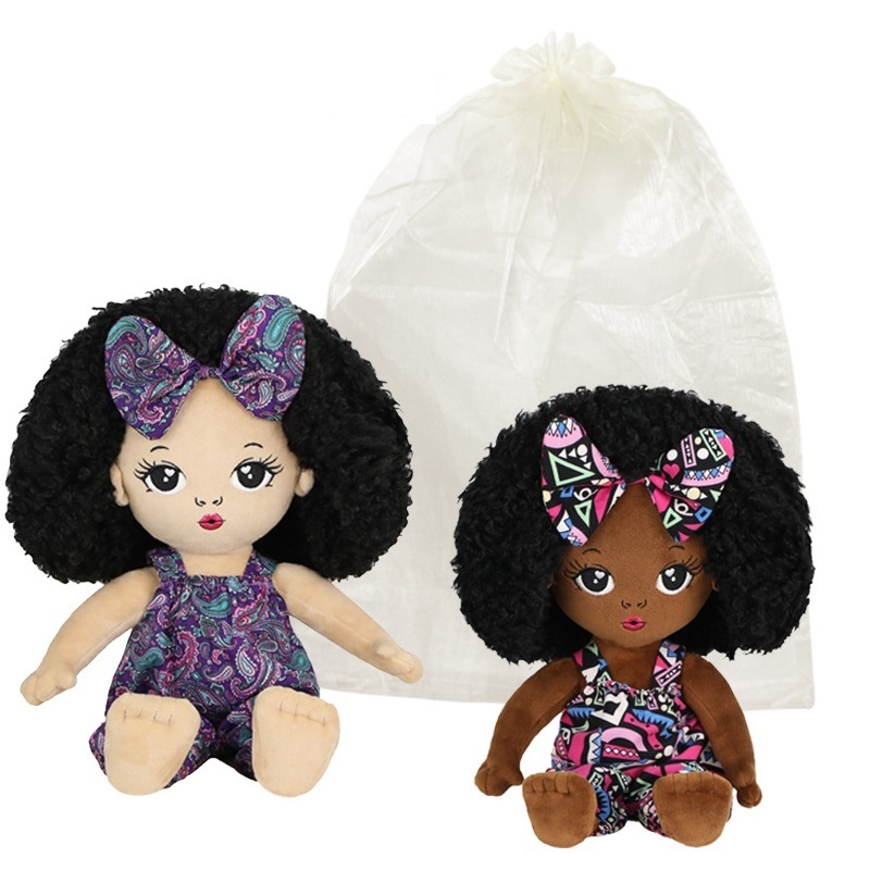 Personalized African Doll Custom Plush Black Doll