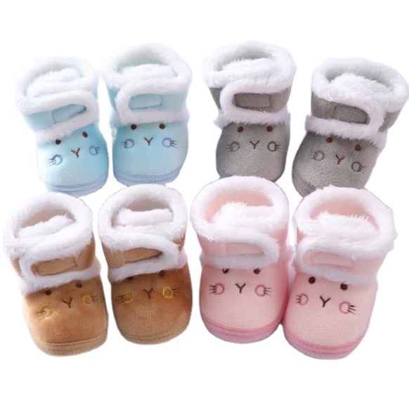 Infant Slippers Toddler Baby Boy Girl Knit Crib Shoes Cute Cartoon Anti-slip Baby Shoes Slippers