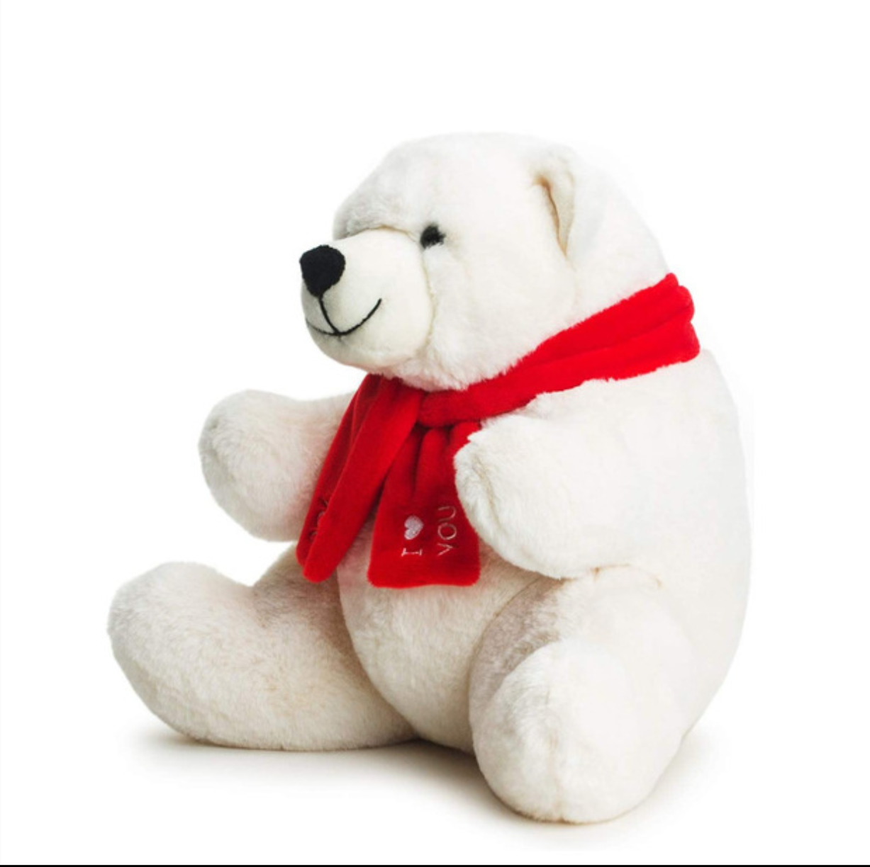 Cute Custom Plush Toys Stuffed Animal Polar Bear with Scarf Plush Toy