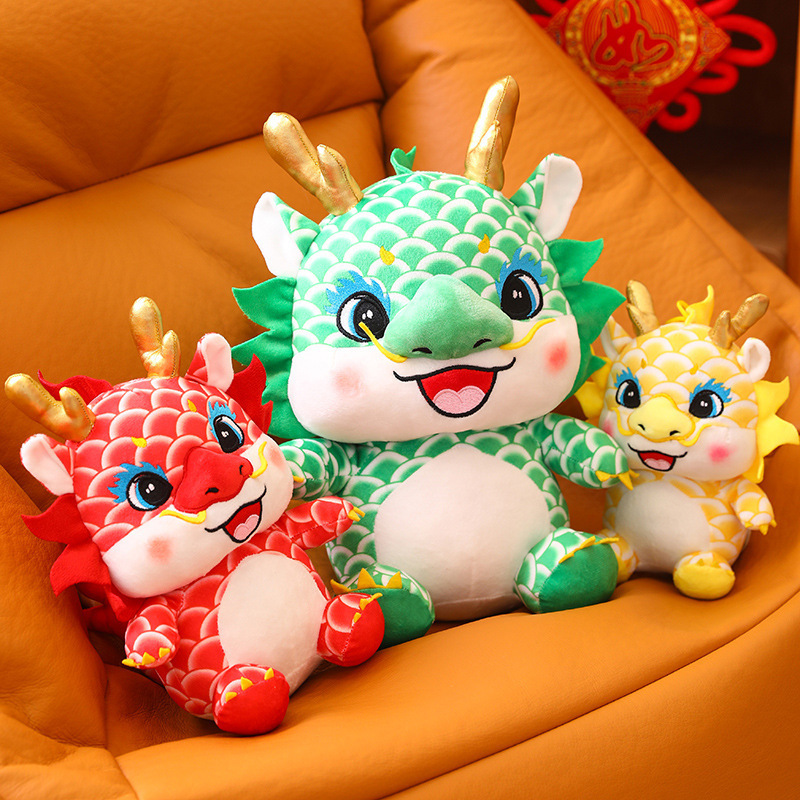 Cute mascot cartoon style Little Dragon Stuffed toy as a Activity Gift