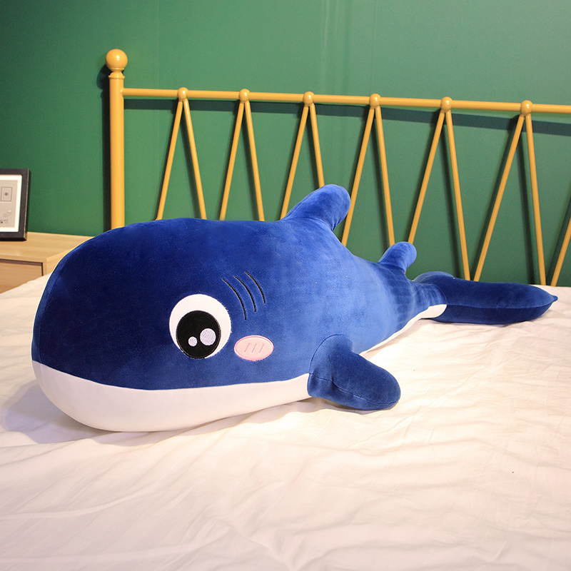 Custom blue dolphin Sea animal toys  sea dog stuffed plush pillow for baby gift