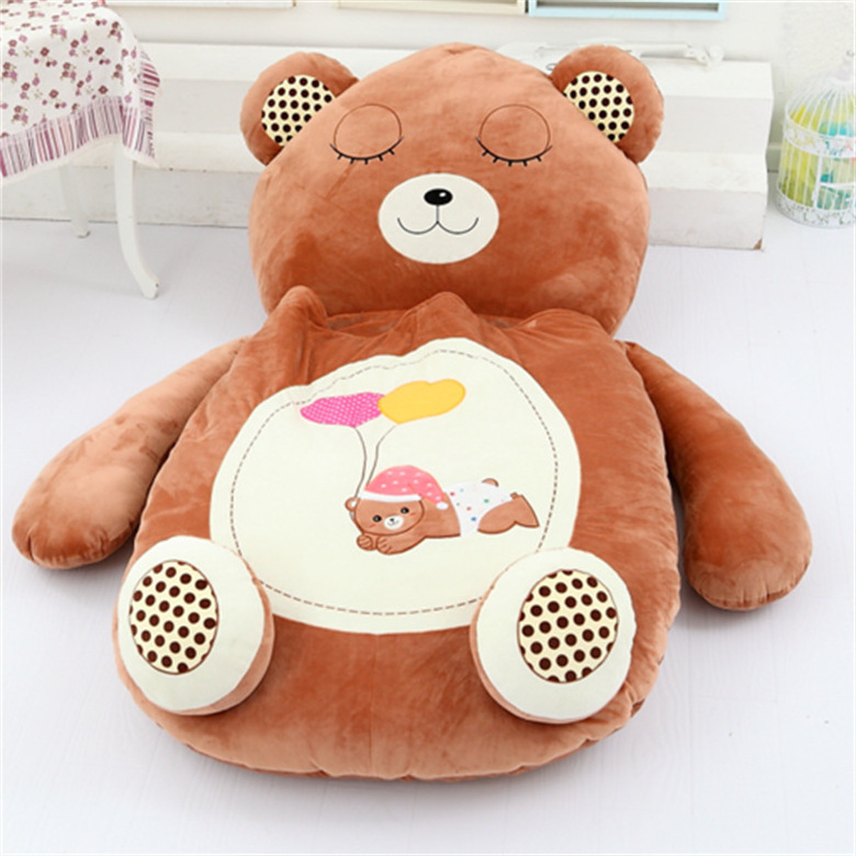 Plush Animal Shaped Bed Stuffed Soft Animal Bag Bed for Kids