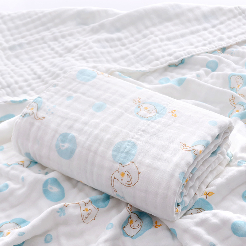 Dropshipping Muslin Baby Swaddle Blanket Bamboo 6 Layer Baby Bamboo Muslin Blanket