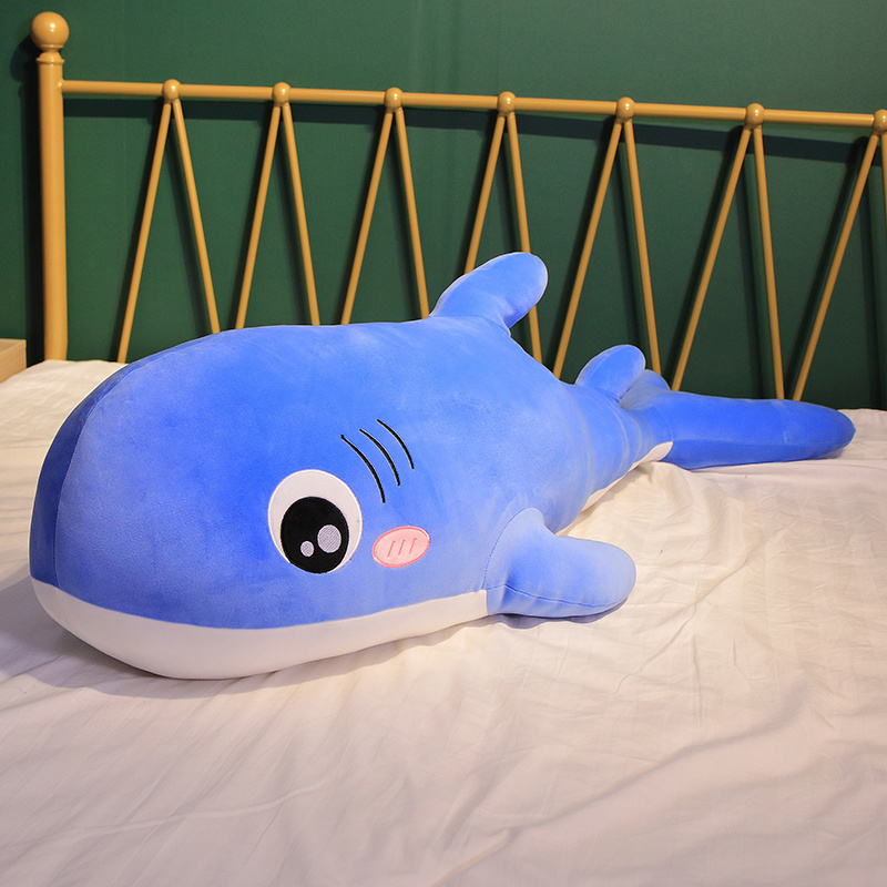 Custom blue dolphin Sea animal toys  sea dog stuffed plush pillow for baby gift